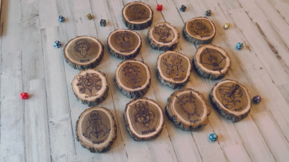 Dungeons and Dragons Real Wood Coaster Set, DnD Coasters, DnD Accessories, DnD Gift for Men, DnD Stuff, D&D Gifts