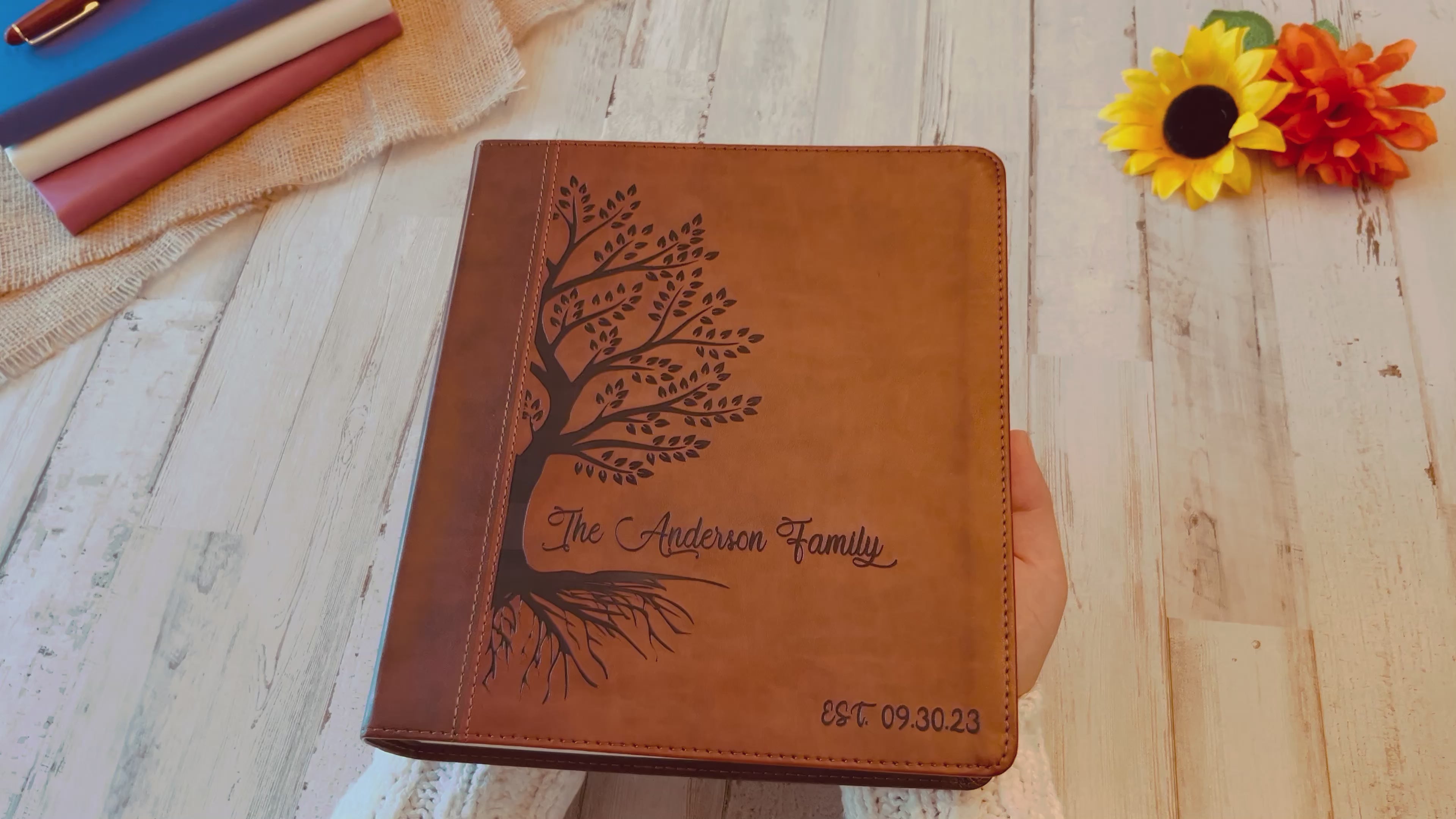 Personalized Family Bible | Custom ESV Family Tree Study Bible | Engraved Bible Wedding Bible Christian Gifts Family Bible for Wedding