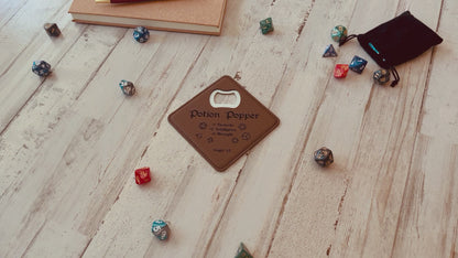 Dungeons and Dragons Potion Popper, DnD Coaster Bottle Opener, DnD Gift for Men, Dungeon Master Gift, DnD Stuff, D&D Gifts