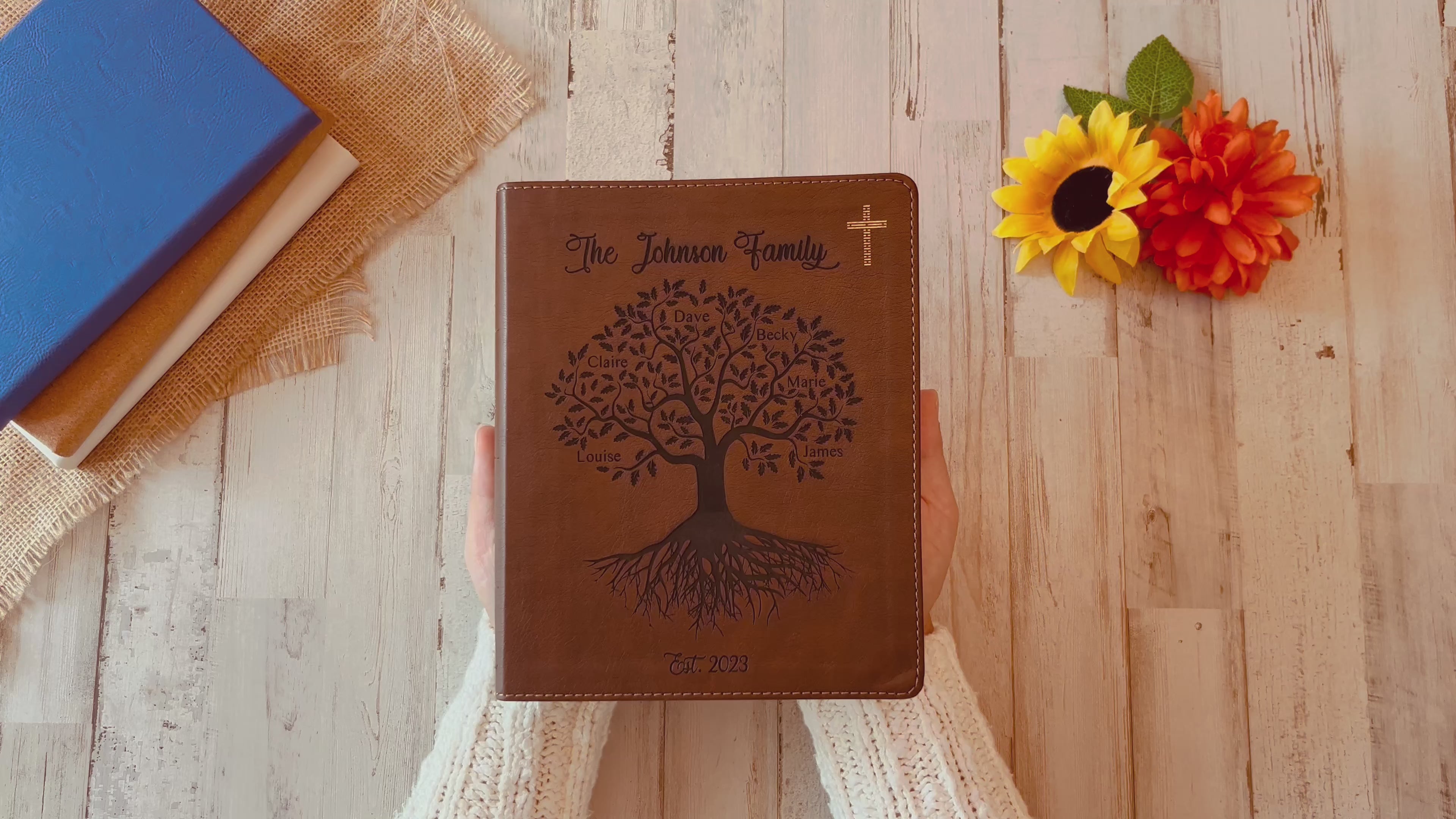 Personalized Family Bible,  Custom NIV Family Tree Journaling Bible, Engraved Bible, Wedding Bible, Anniversary Gifts Family Bible for Wedding