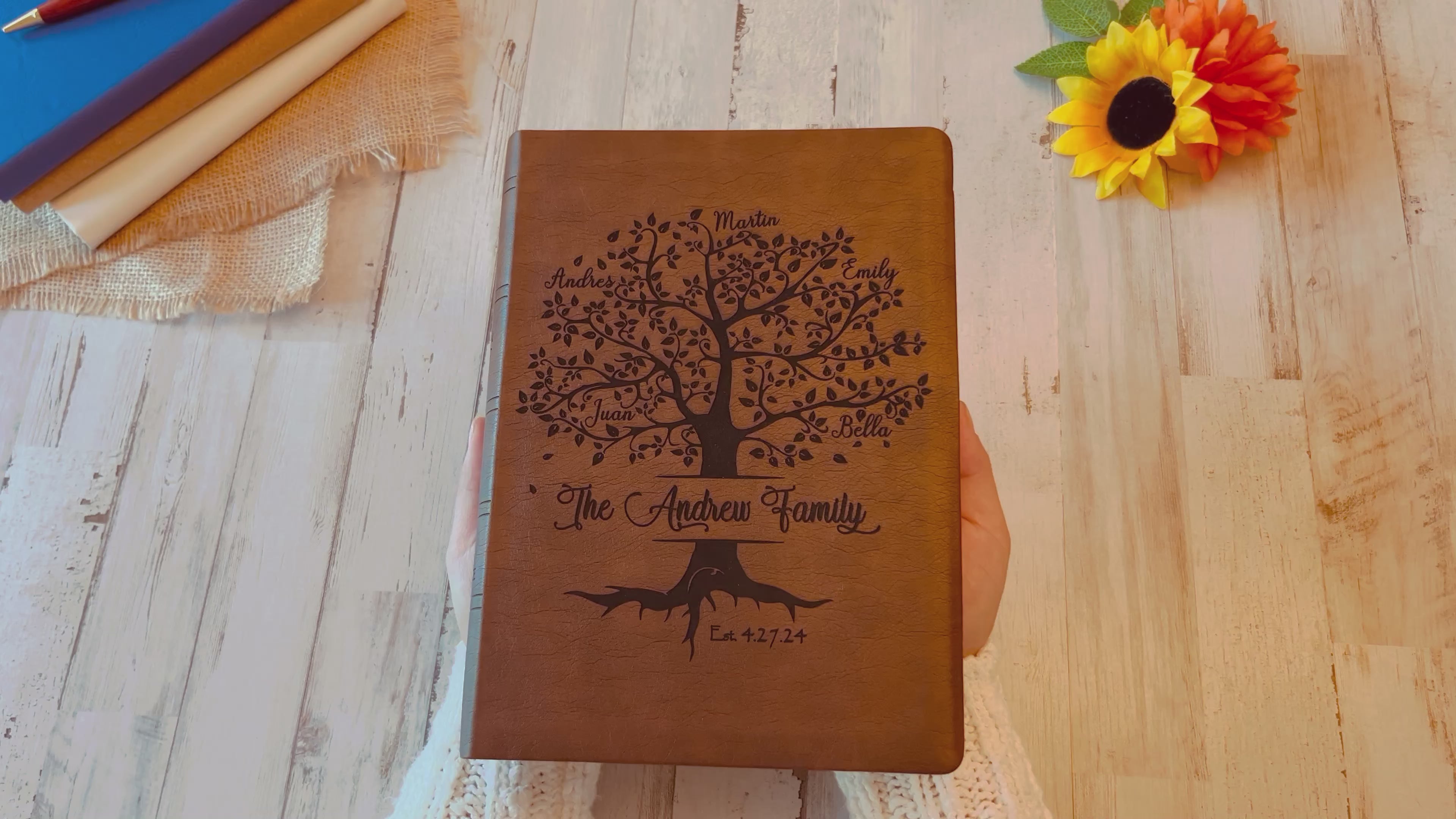 Personalized NASB Family Bible, NASB Custom Family Tree Bible, Wide Margin, Custom Engraved Bible for Wedding, Christian Gift, Wedding Gift