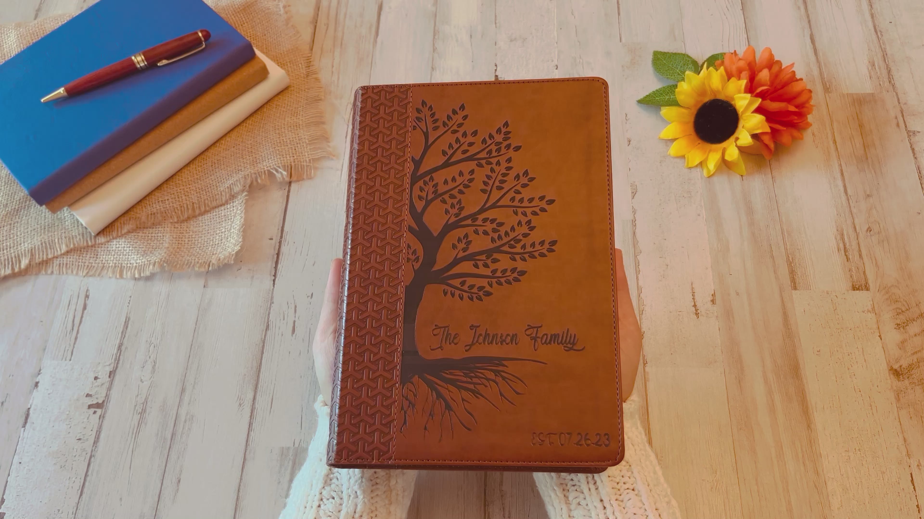 Personalized Family Bible | Custom KJV Family Tree Study Bible | Engraved Bible Wedding Bible Christian Gifts Family Bible for Wedding