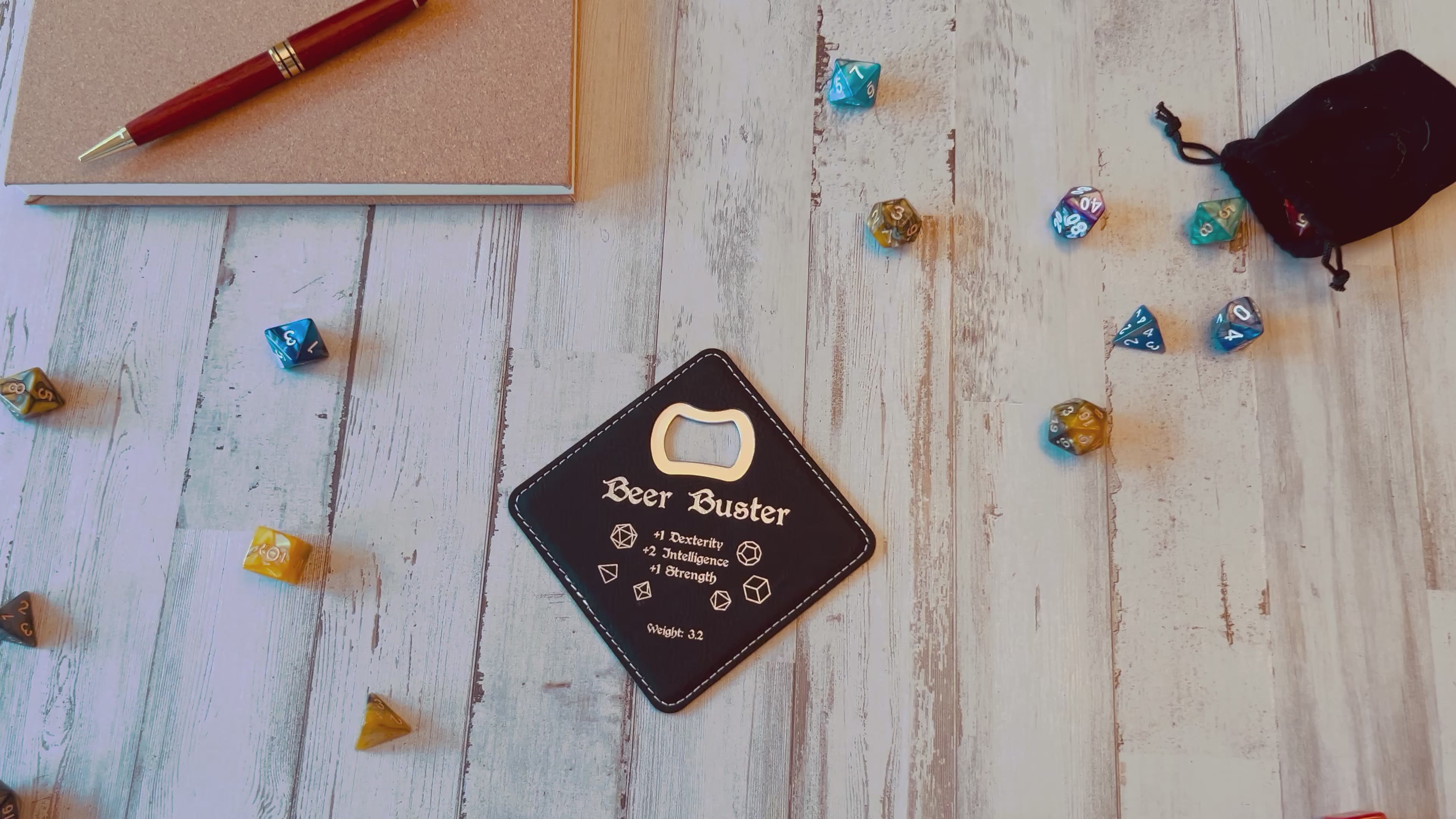 Dungeons and Dragons Beer Buster DnD Coaster Bottle Opener | DnD Gift for Men | Dungeon Master Gift | DnD Stuff | D&D Gifts