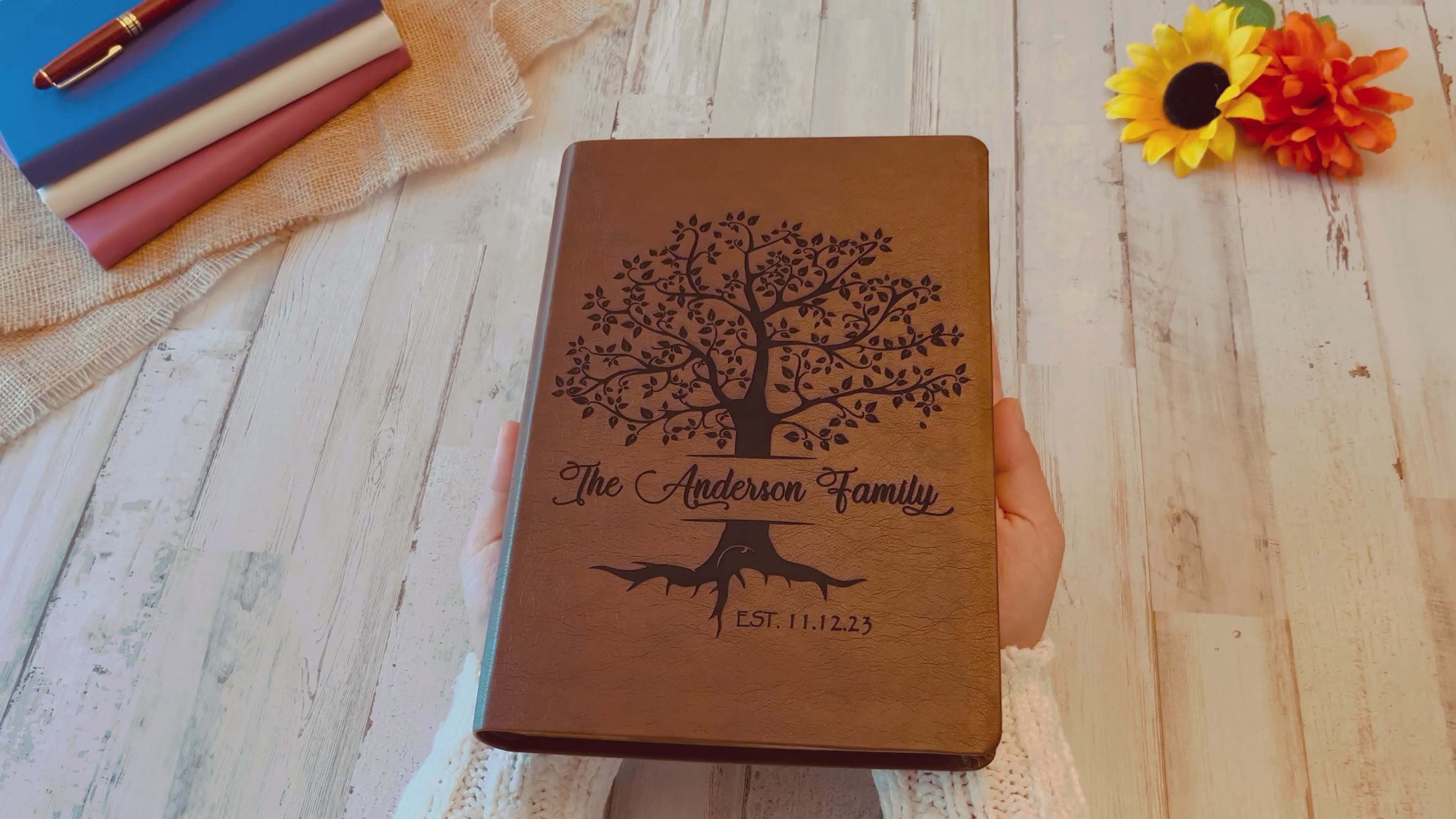 Personalized Family Tree Bible, Custom NASB Family Tree Giant Print Bible, Engraved Bible, Wedding Bible, Christian Gifts, Anniversary Gifts
