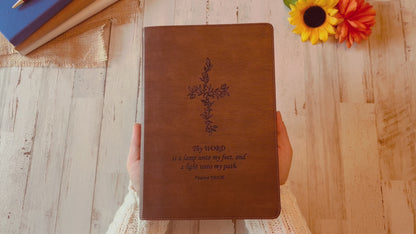 Personalized NLT Bible: Create Your Own Custom Engraved Design with a Designer, Large Print Thinline Reference New Living Translation Bible