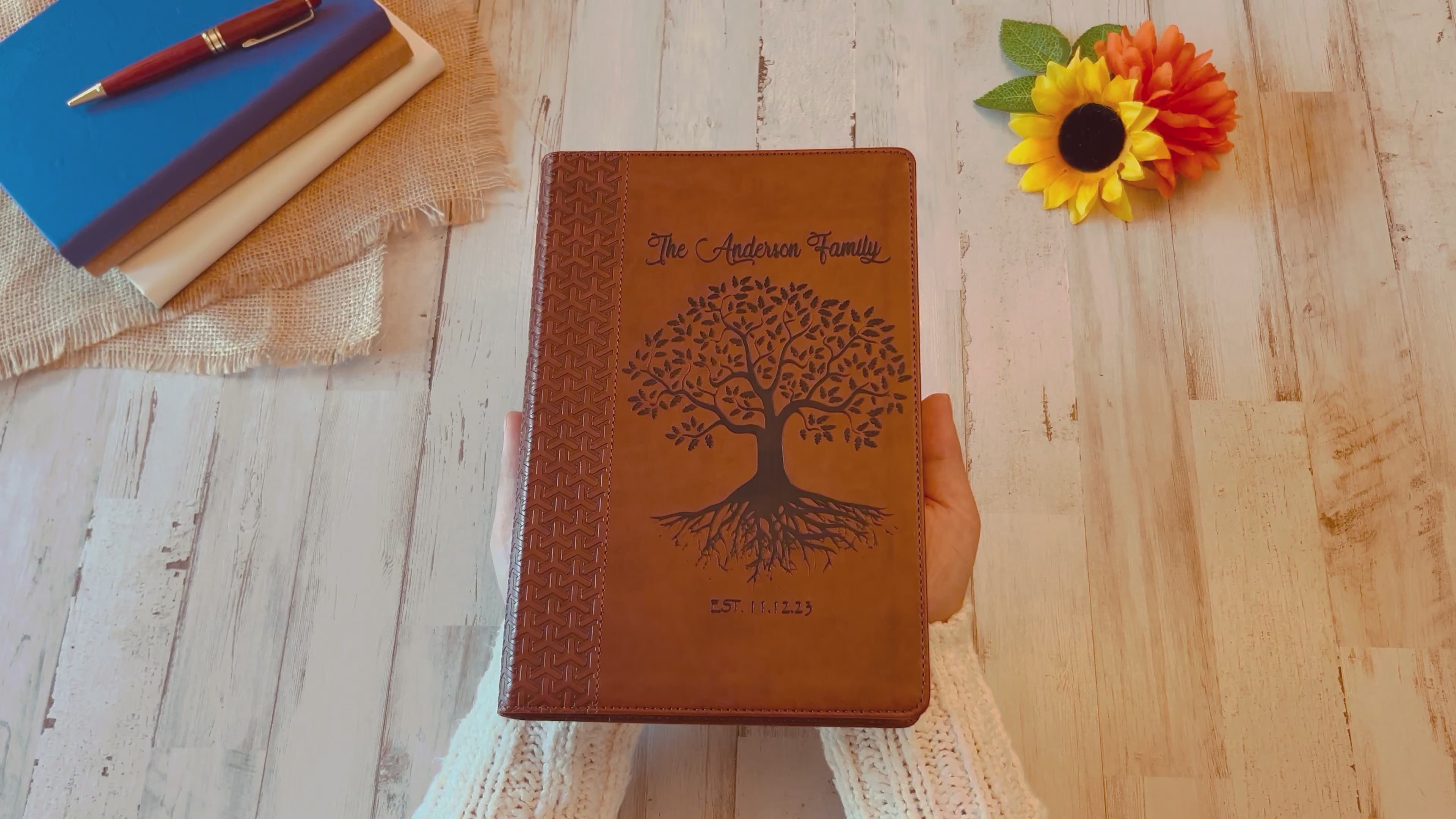 Personalized Family Bible | Custom KJV Family Tree Study Bible | Engraved Bible Wedding Bible Christian Gifts Family Bible for Wedding