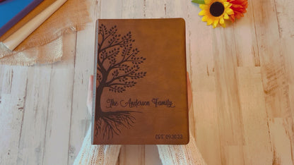 Personalized NASB Family Bible, NASB Custom Family Tree Bible, Wide Margin, Custom Engraved Bible for Wedding, Christian Gift, Wedding Gift